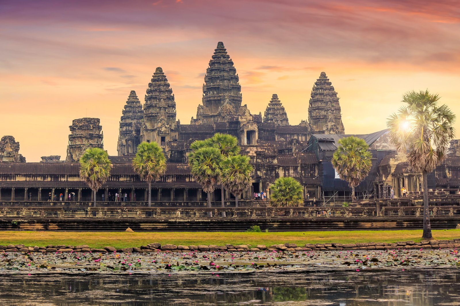 Beautiful sunrise at Ankor Wat, Siem Reap, Cambodia